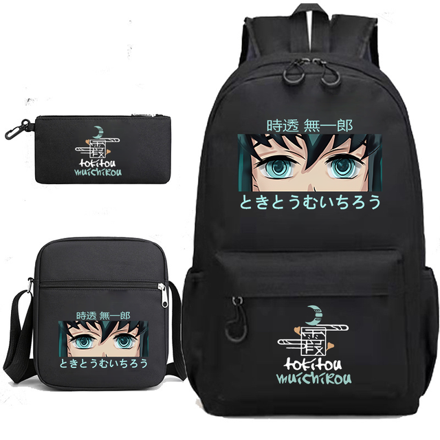 Demon Slayer Anime Mochila de Ombro Manga Mochila, Kimetsu No